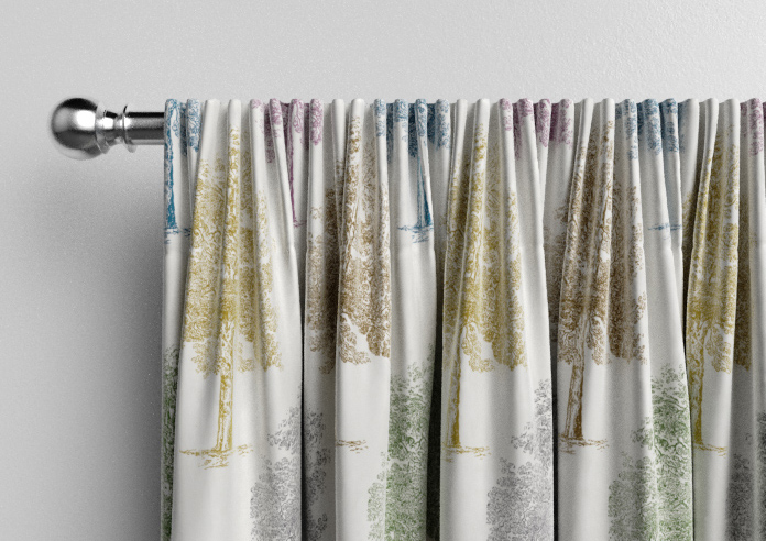 Vintage Tree Velvet, Multi - Made to Measure Curtains - Image 9